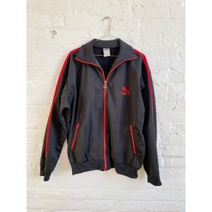 Vintage 90s Puma Black & Red Track Jacket